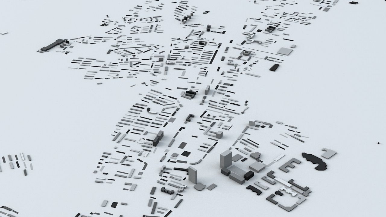 Urumqi Streets and Buildings 3D model_5
