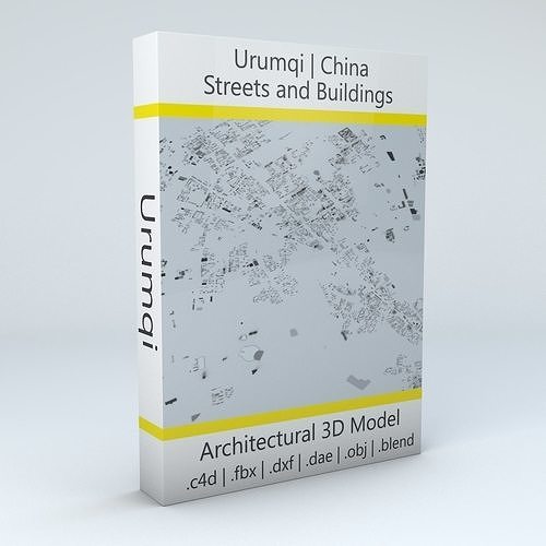 Urumqi Streets and Buildings 3D model