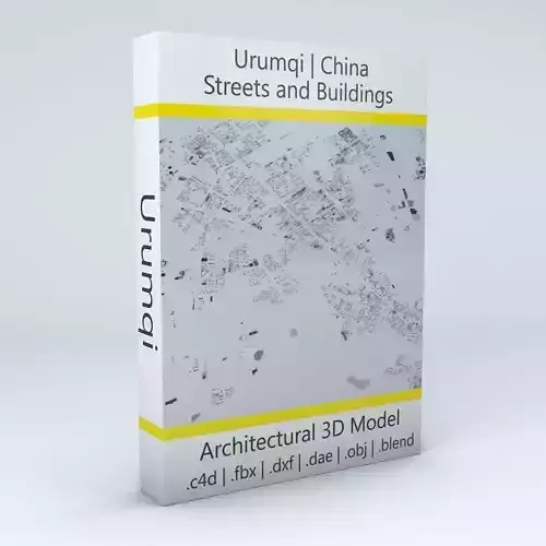 Urumqi Streets and Buildings 3D model