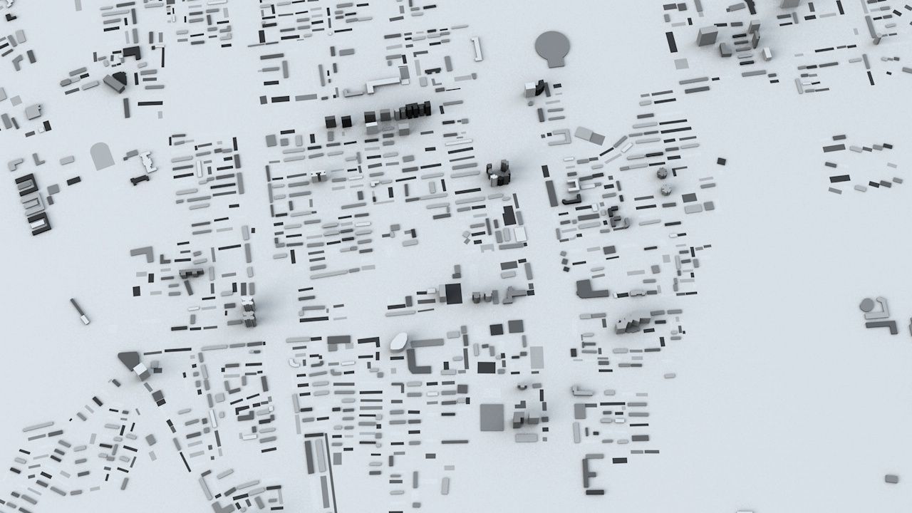 Urumqi Streets and Buildings 3D model_10