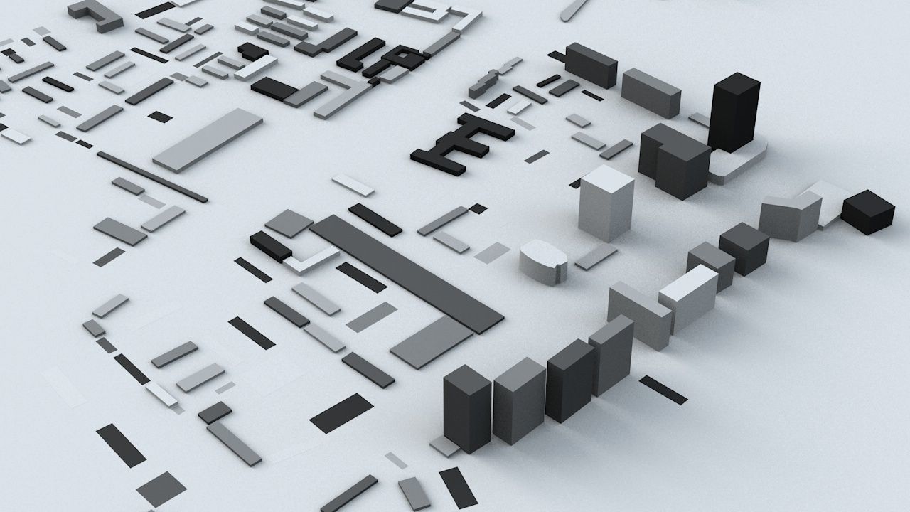 Urumqi Streets and Buildings 3D model_8