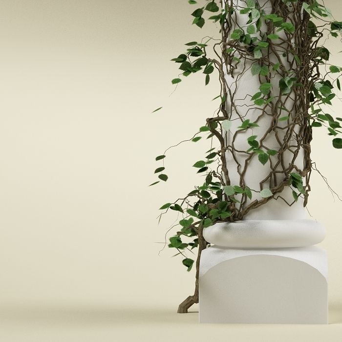 Plant and column 01 3D model_2