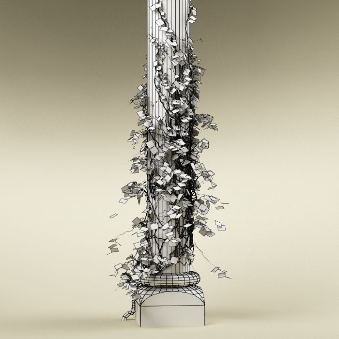 Plant and column 01 3D model_4