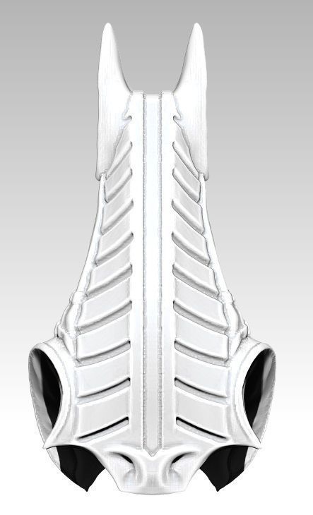 Anubis bust head dog detailed 3D print model_3