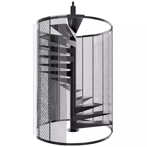 Stairs spiral staircase in metal frame