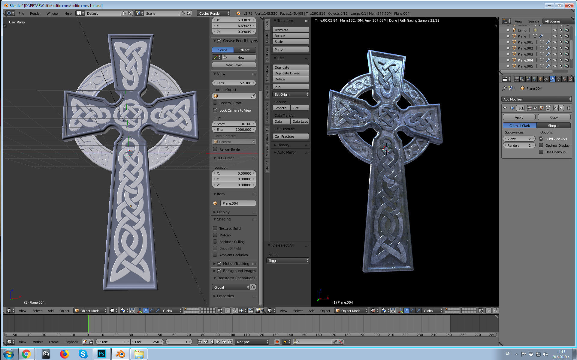 Celtic Cross 3D print model_4