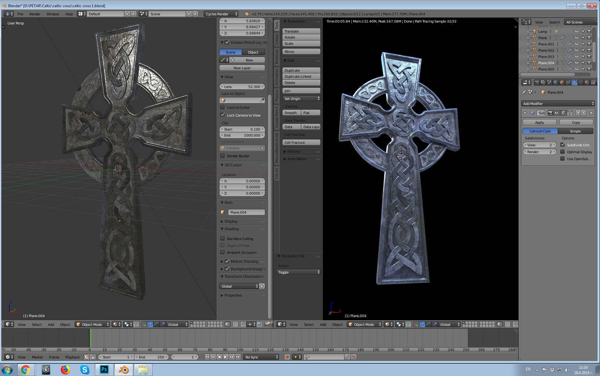 Celtic Cross 3D print model_6