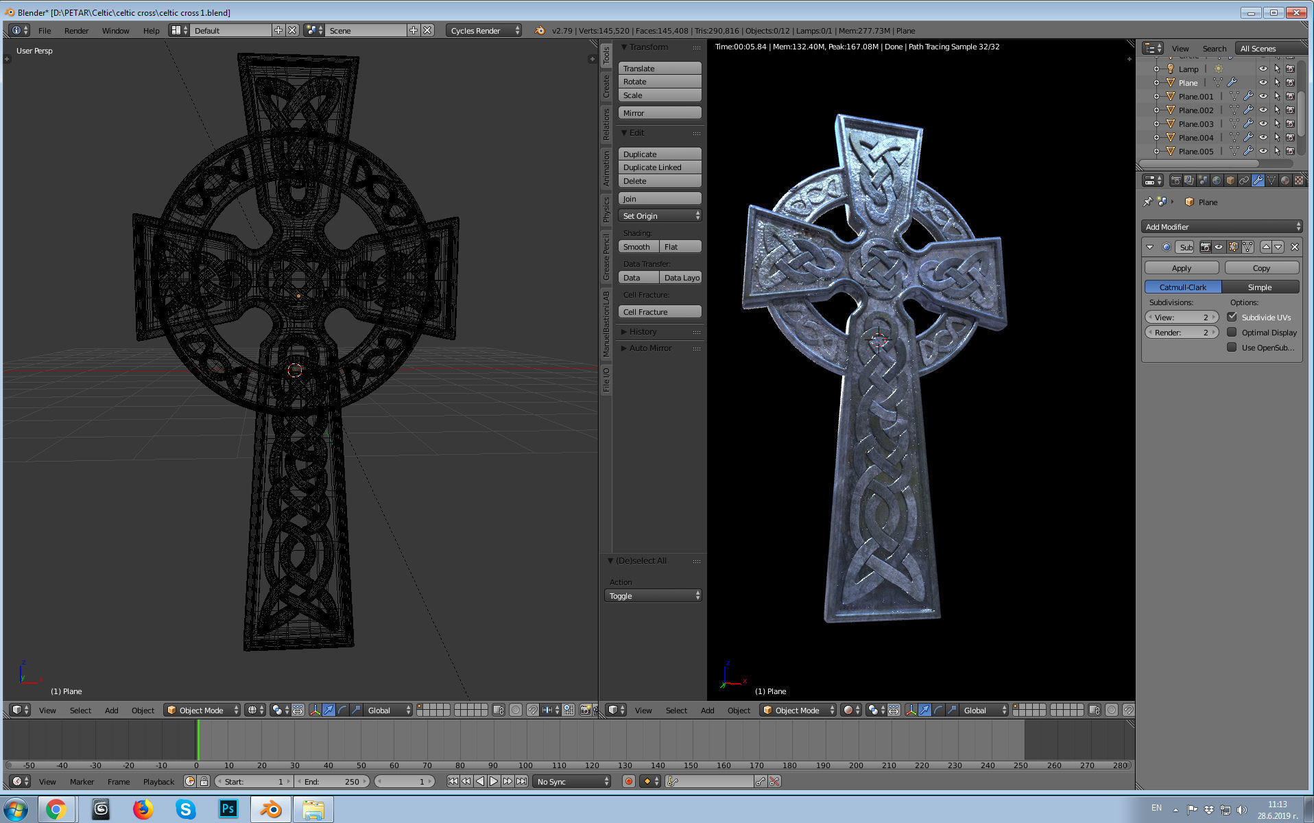 Celtic Cross 3D print model_2