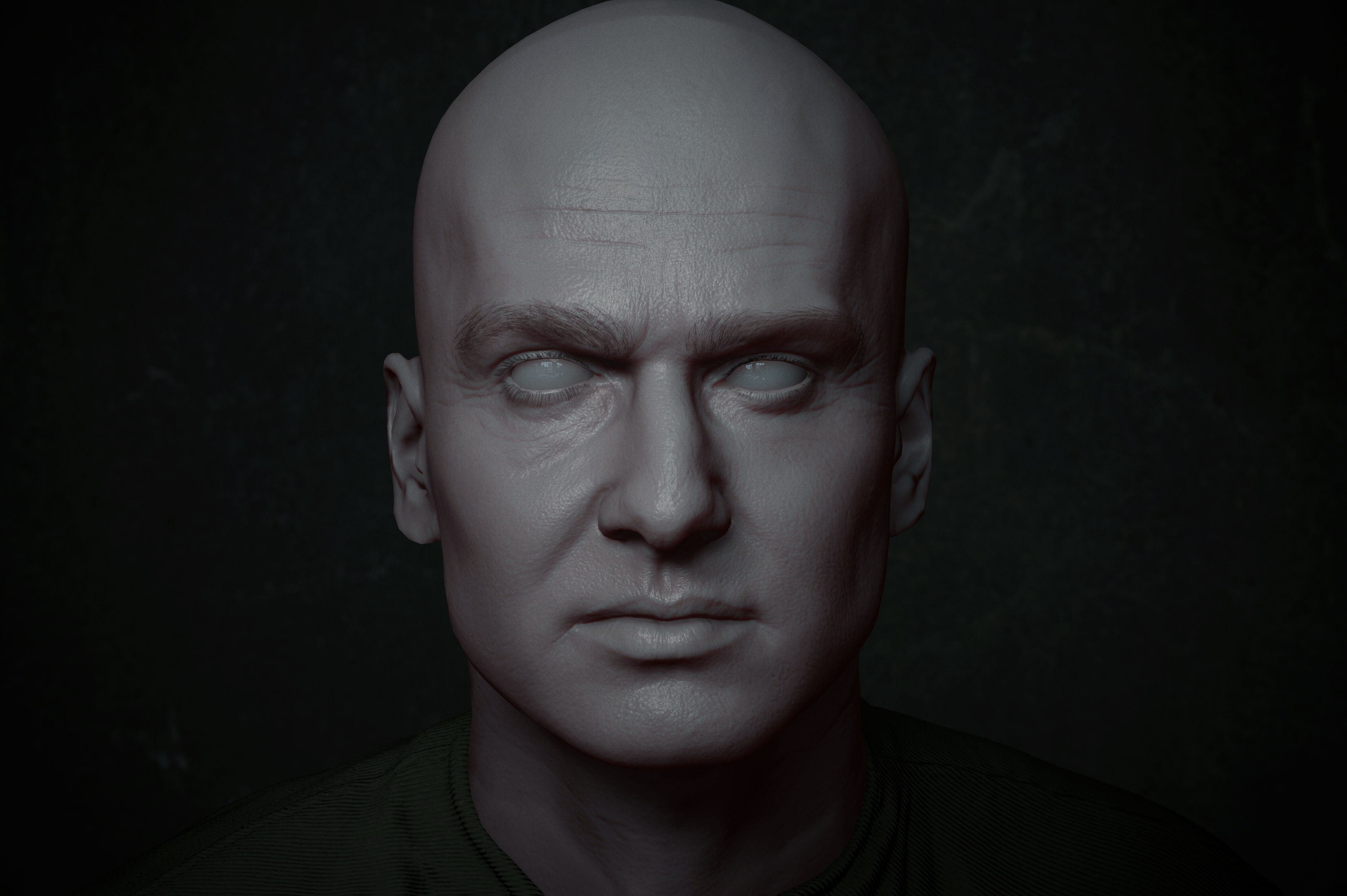 Game Animation Ready Male Face with 8K textures Low-poly 3D model_4