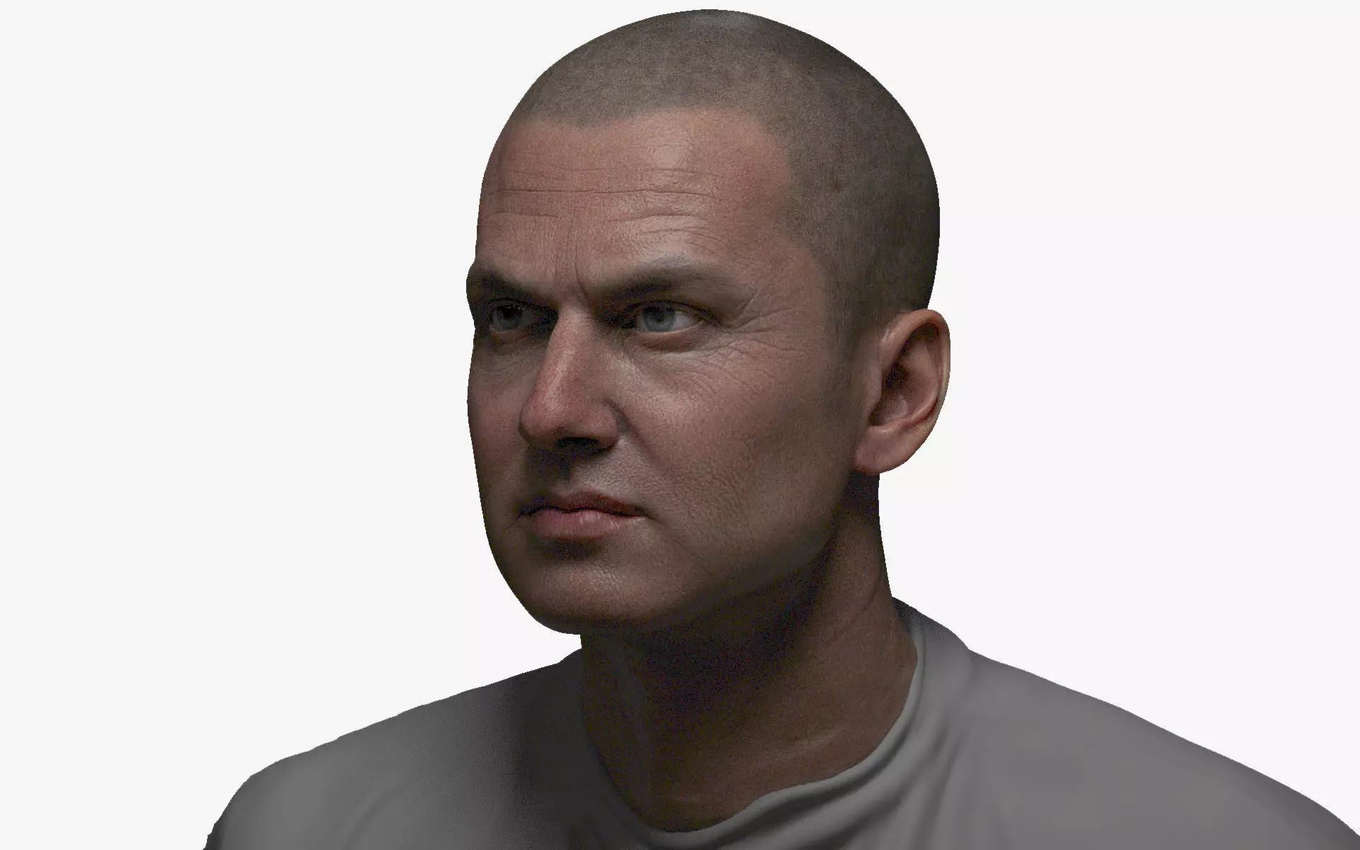 Game Animation Ready Male Face with 8K textures Low-poly 3D model_0