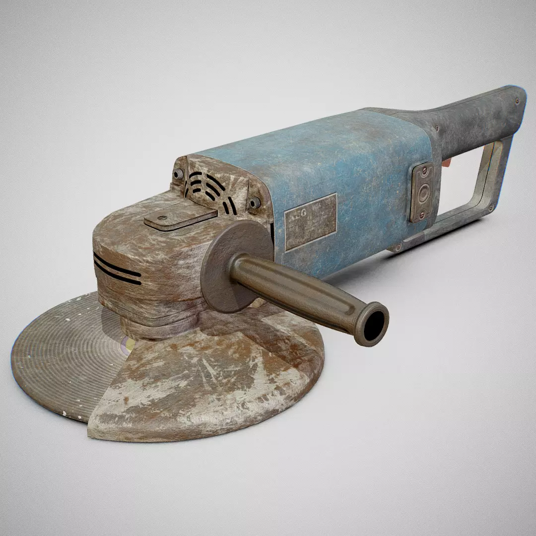 Angle Grinder - AEG WSA 1780S Dirty Low-poly 3D model