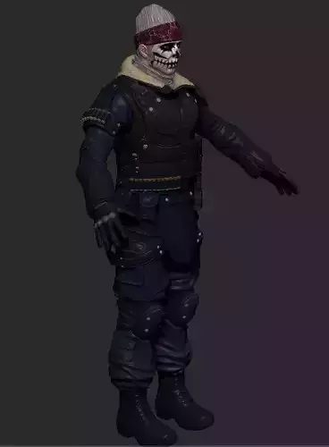 SWAT style Game Character 3D model