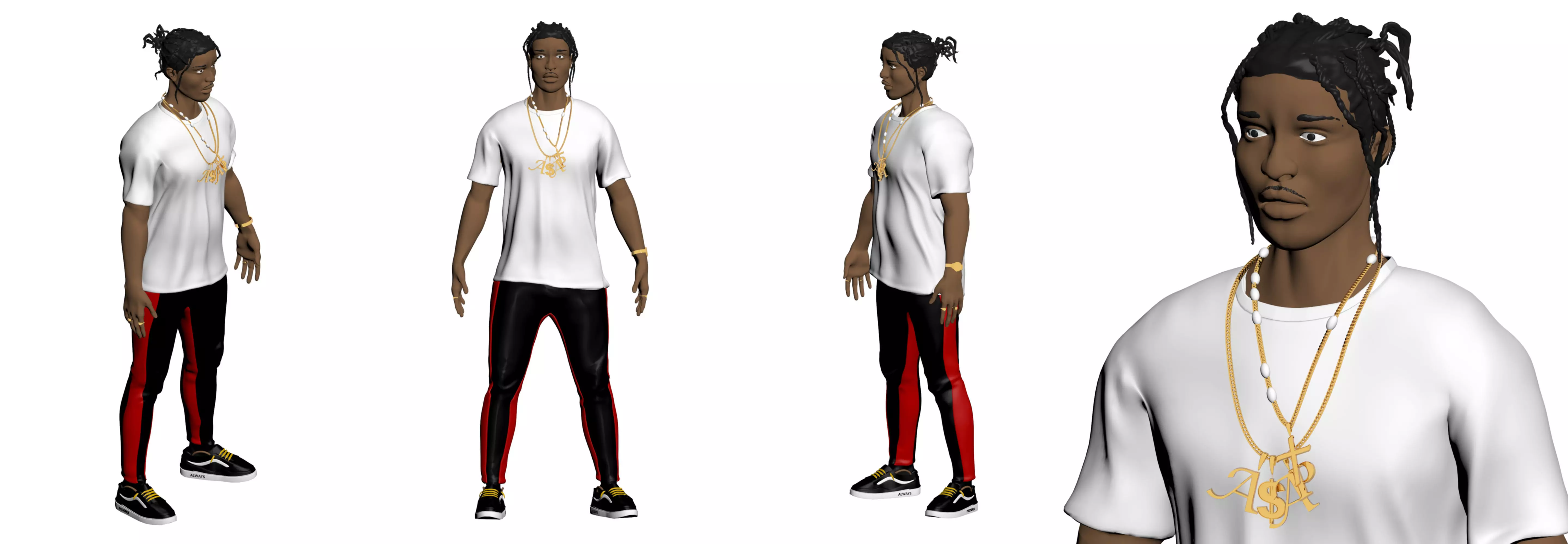 ASAP Rocky Model in Color 3D print model_0