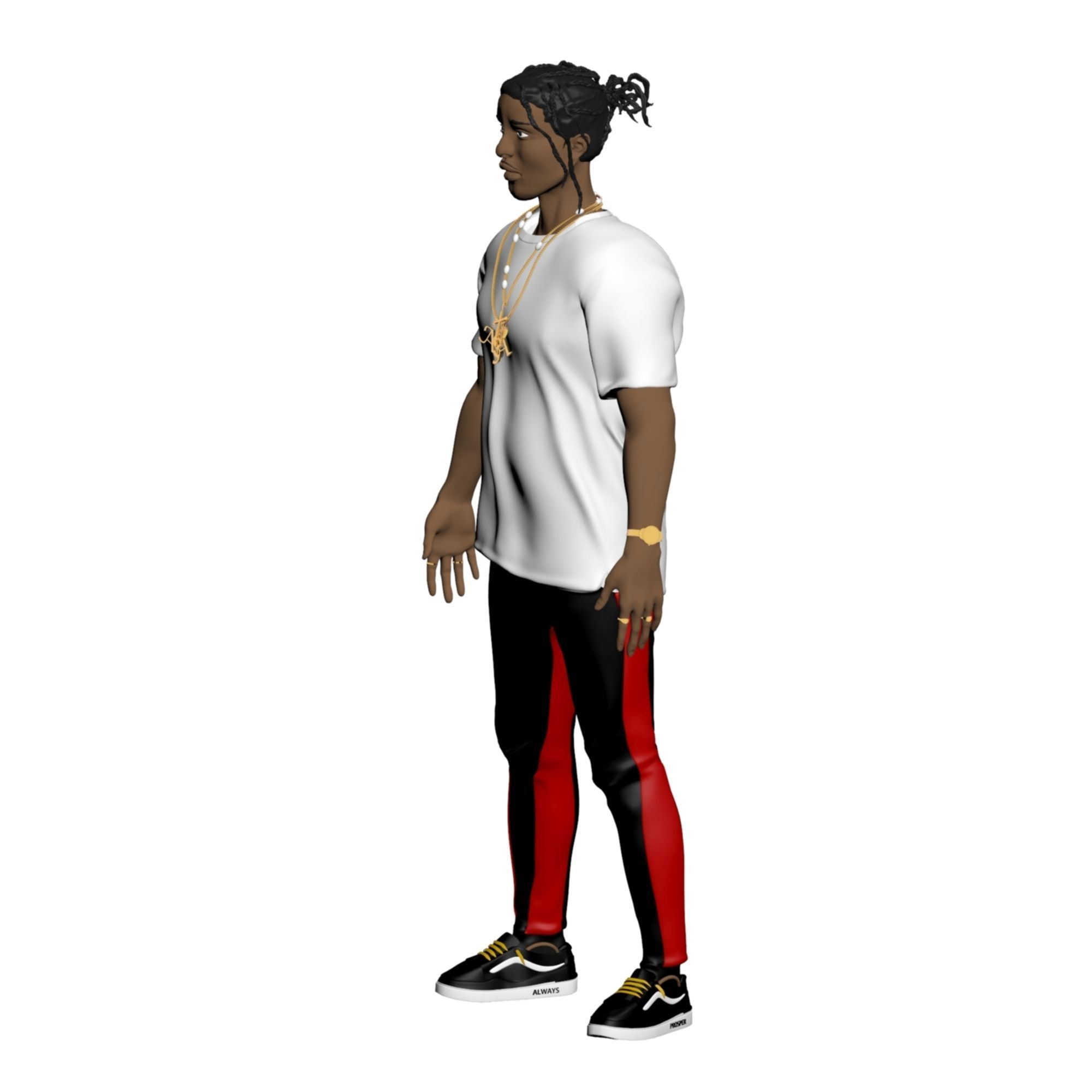 ASAP Rocky Model in Color 3D print model_3