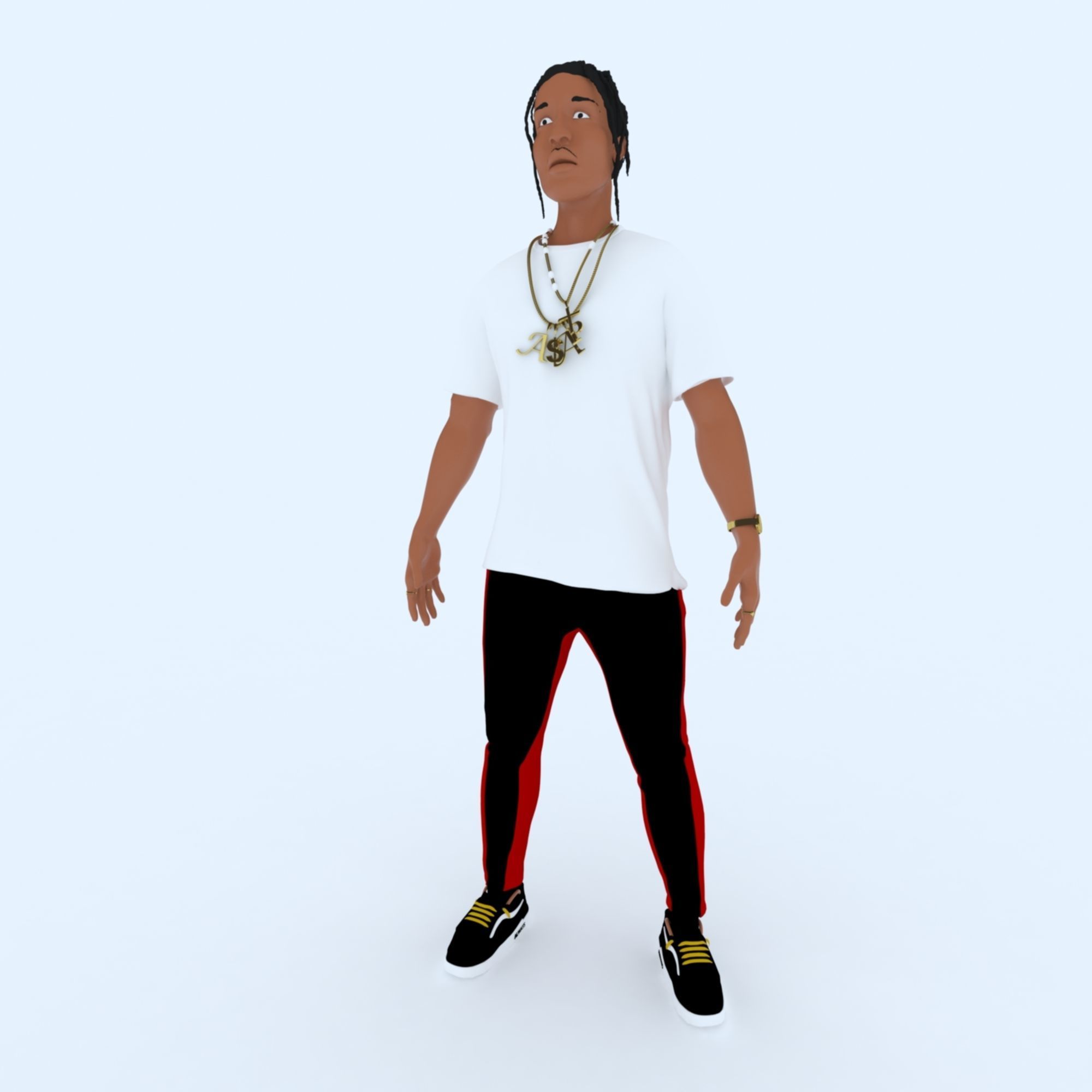 ASAP Rocky Model in Color 3D print model_12