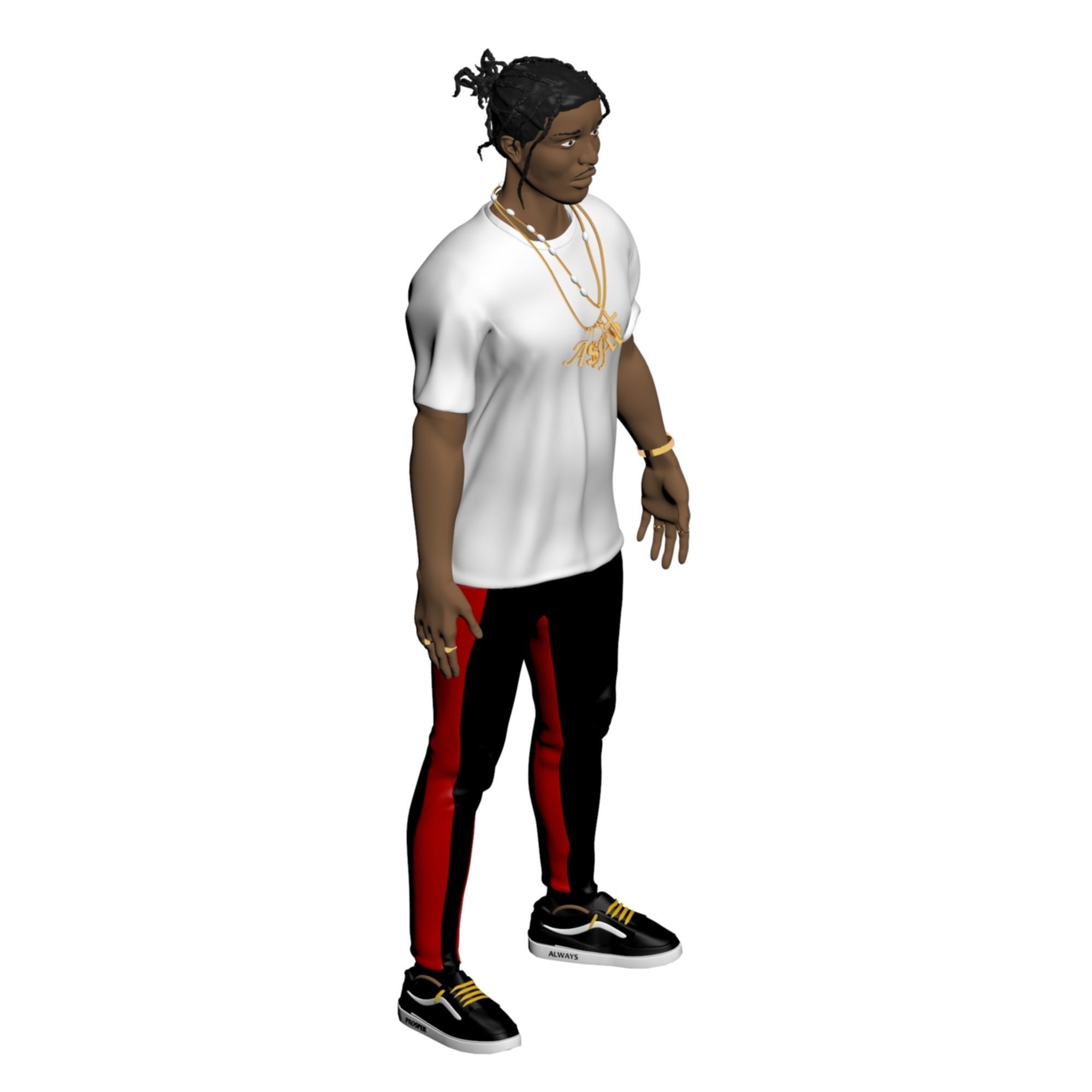 ASAP Rocky Model in Color 3D print model_4