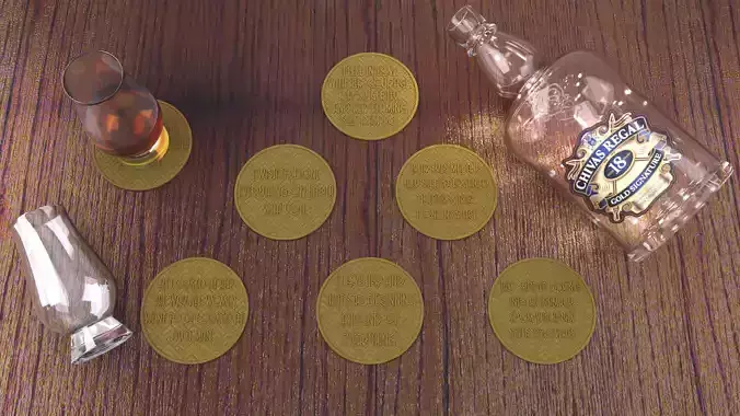 Set of 6 Coasters with quotes from The Great Gatsby