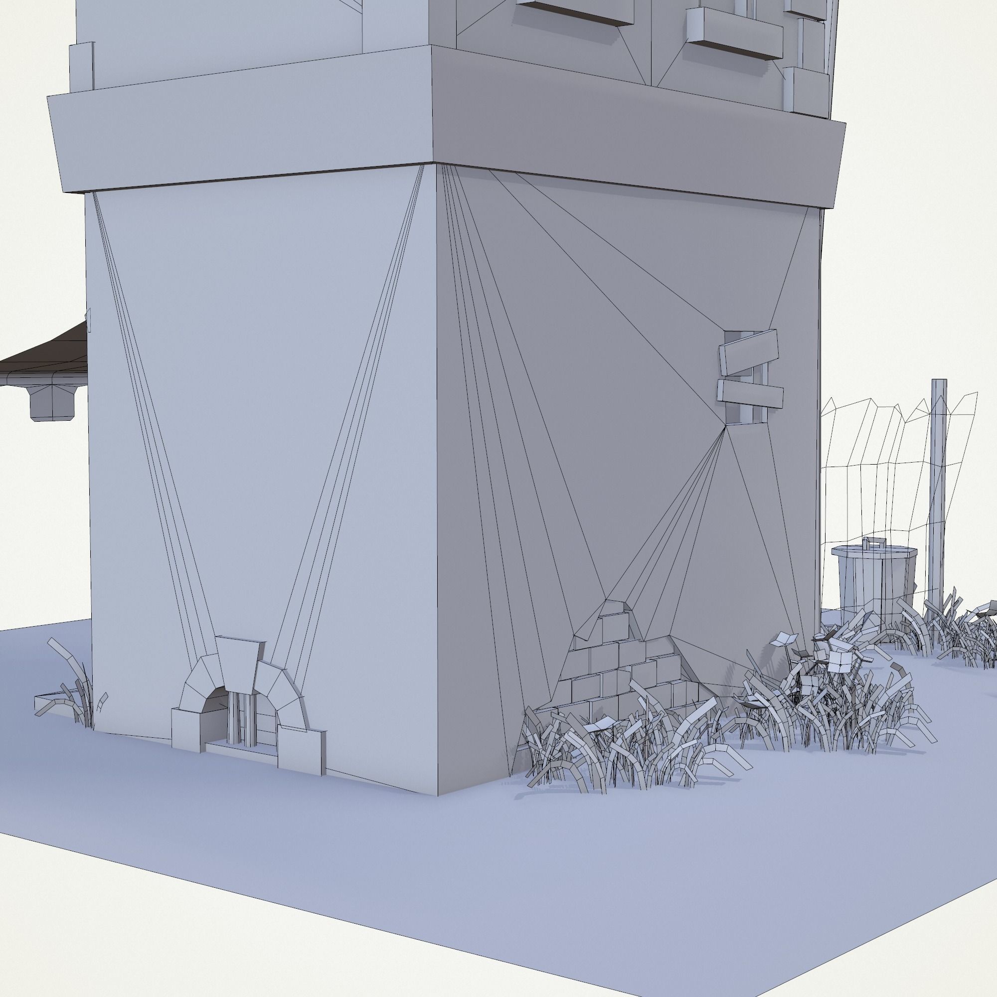 Cartoony Buiding v3 Low-poly 3D model_16