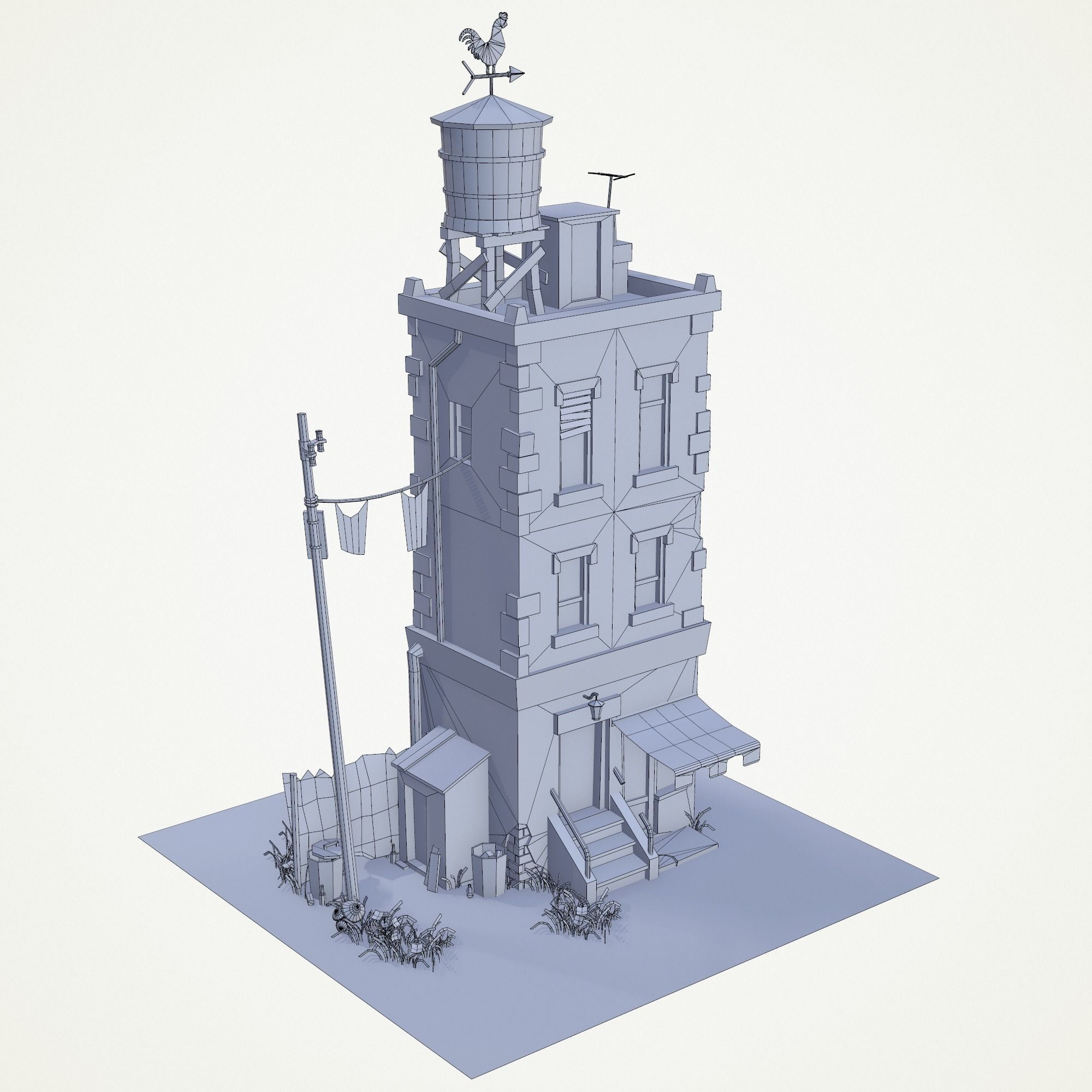 Cartoony Buiding v3 Low-poly 3D model_12