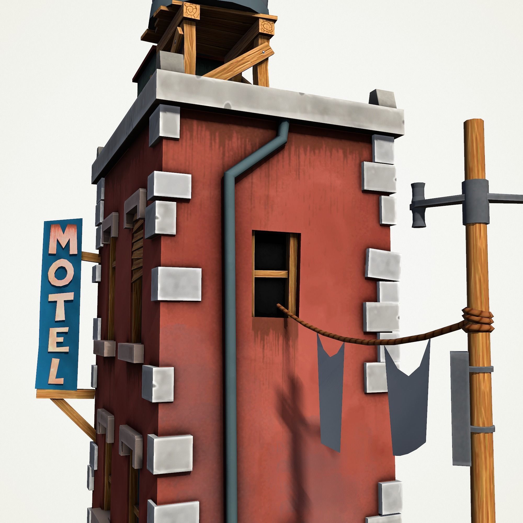 Cartoony Buiding v3 Low-poly 3D model_11