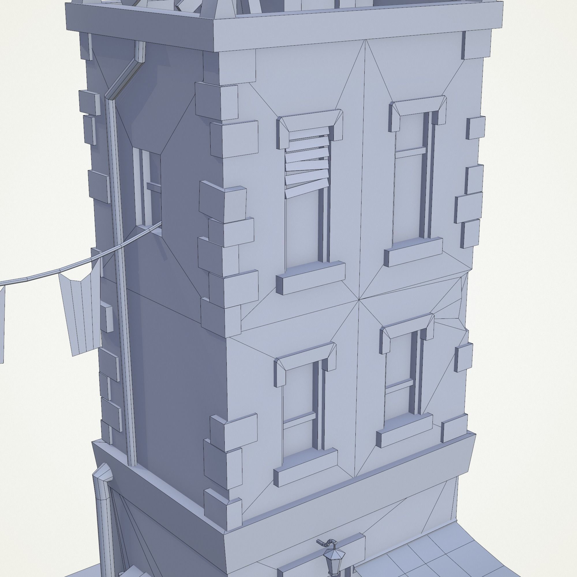 Cartoony Buiding v3 Low-poly 3D model_13