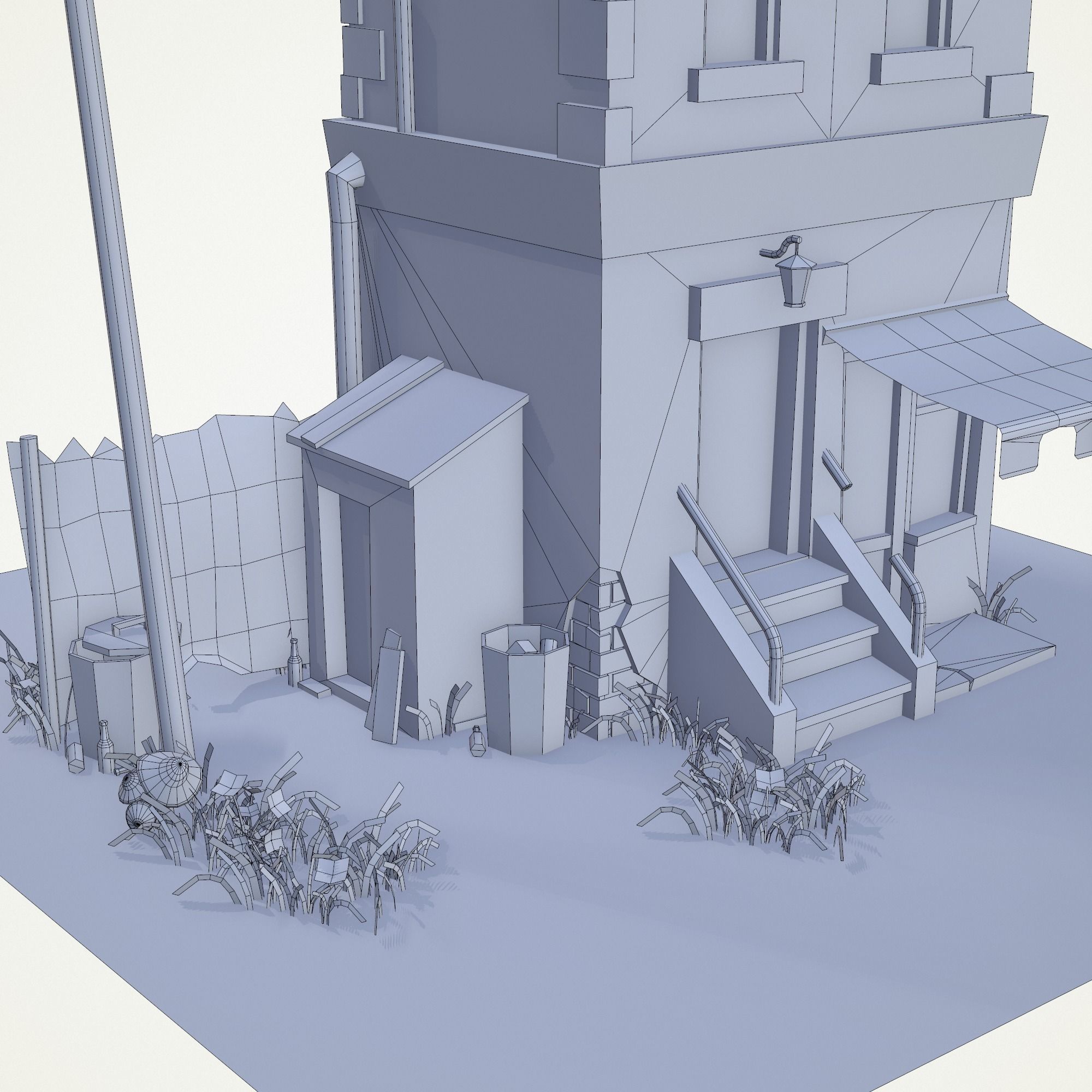 Cartoony Buiding v3 Low-poly 3D model_14