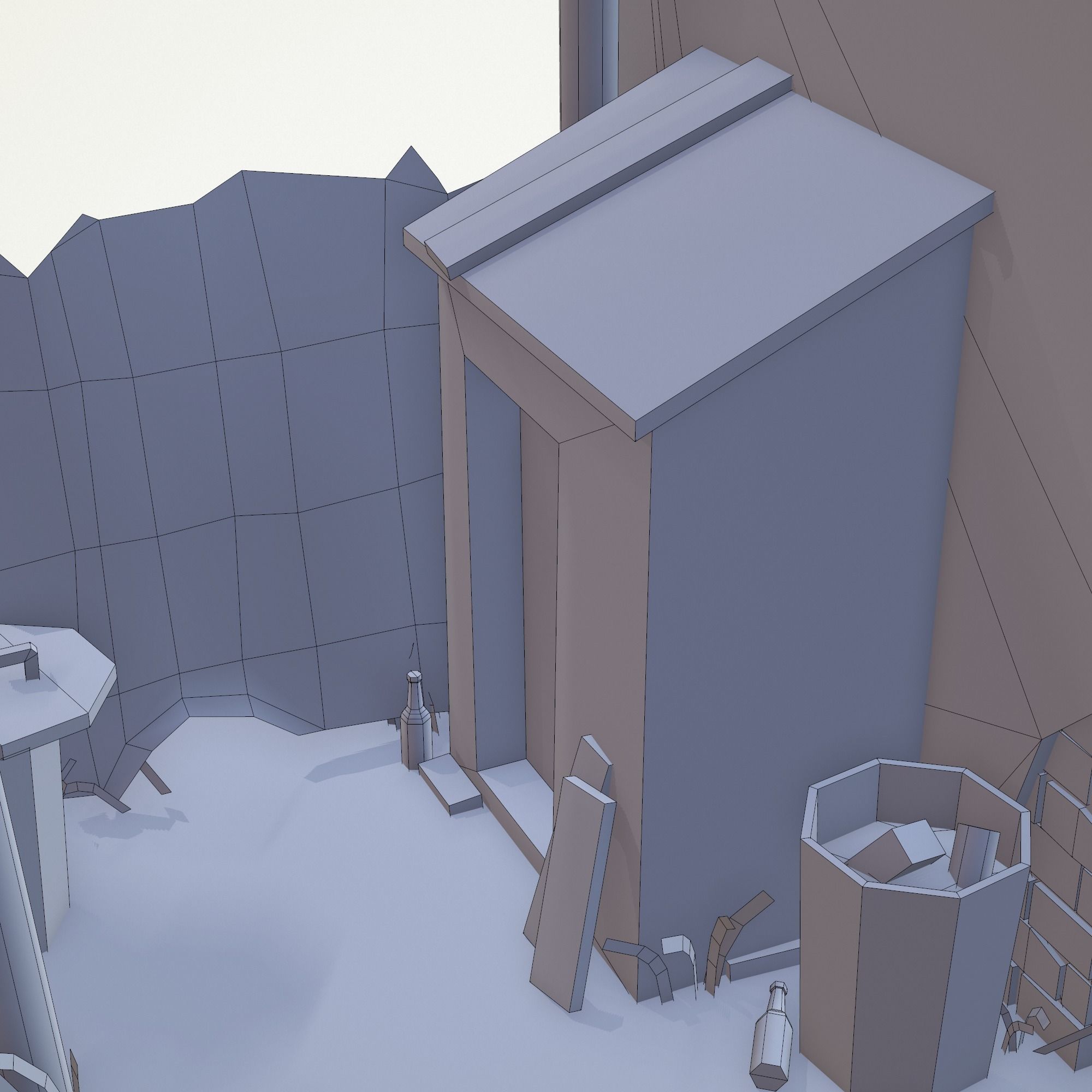 Cartoony Buiding v3 Low-poly 3D model_17