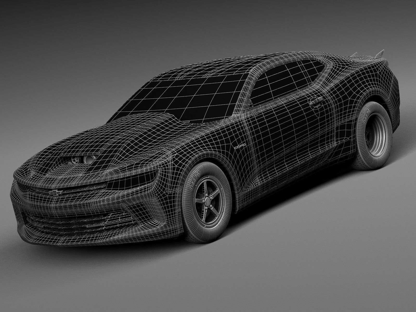 COPO Drag Race Car 3D model_16