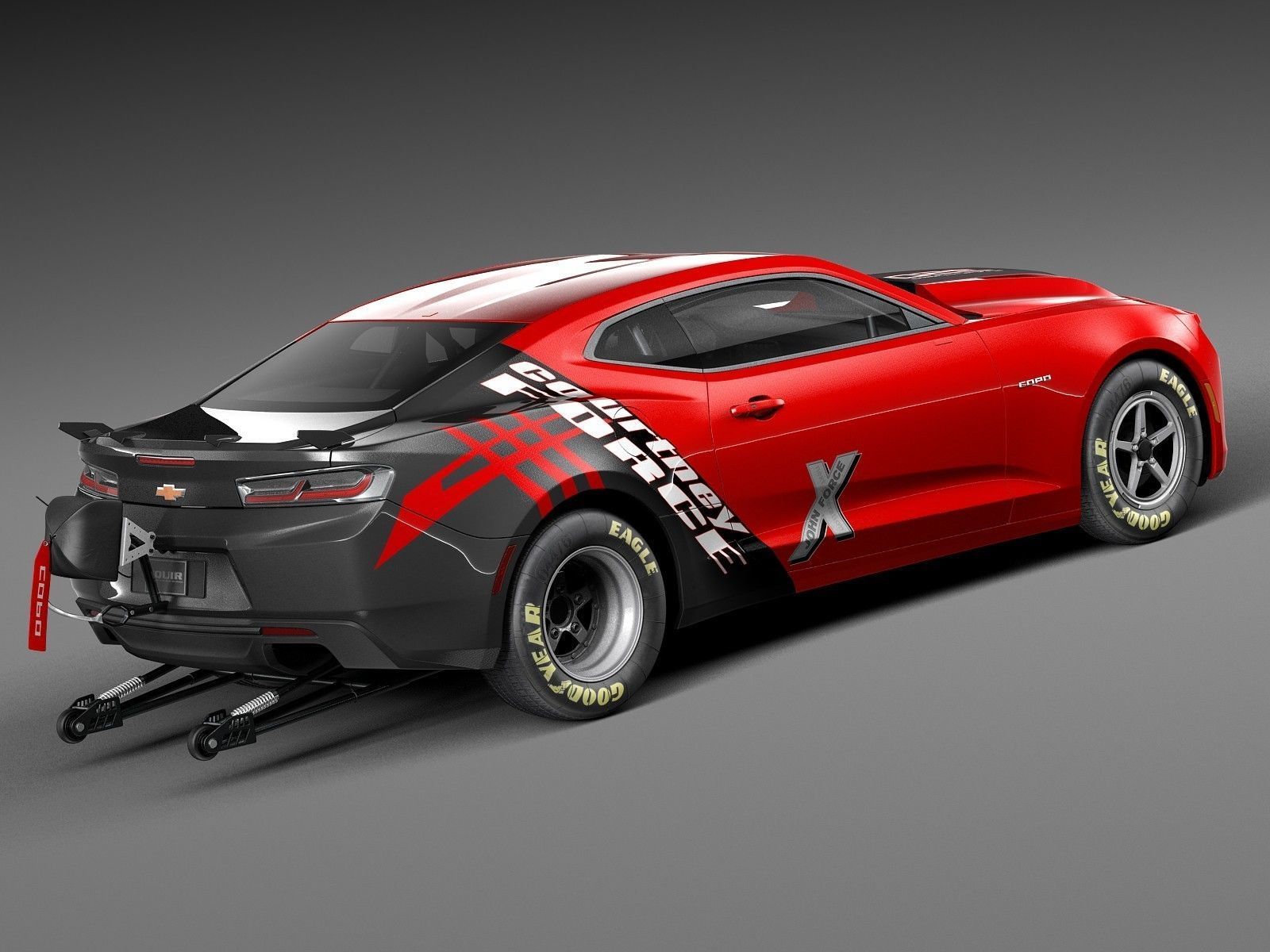 COPO Drag Race Car 3D model_4