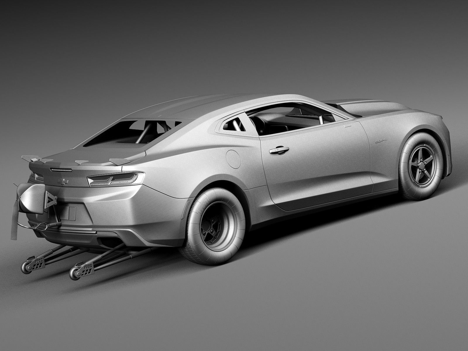 COPO Drag Race Car 3D model_13