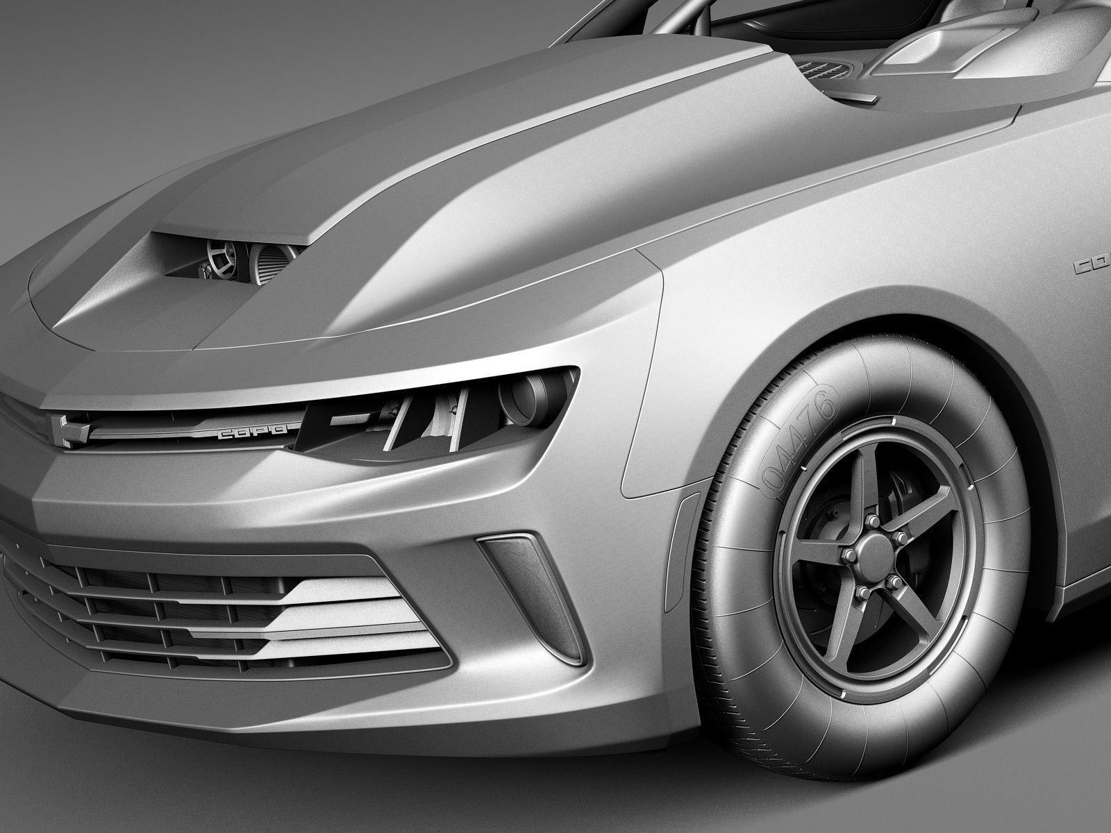 COPO Drag Race Car 3D model_11