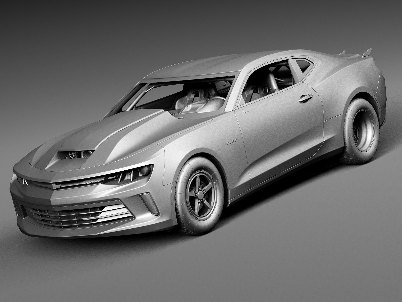 COPO Drag Race Car 3D model_10