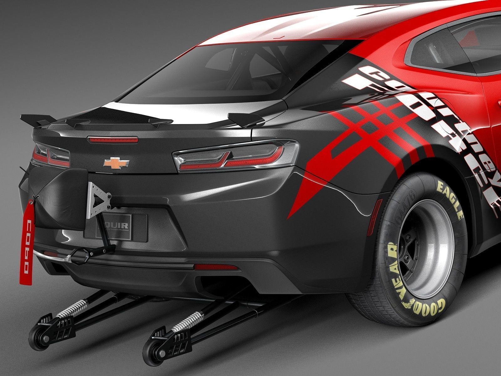 COPO Drag Race Car 3D model_3