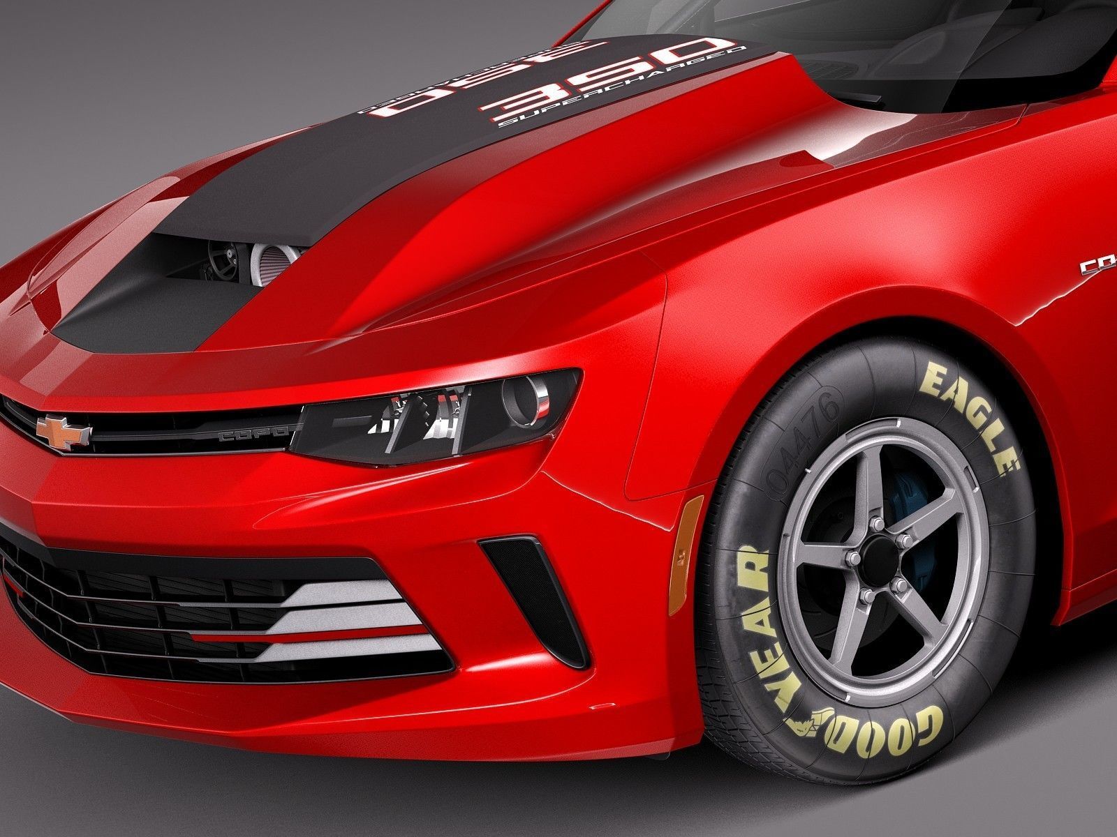 COPO Drag Race Car 3D model_2