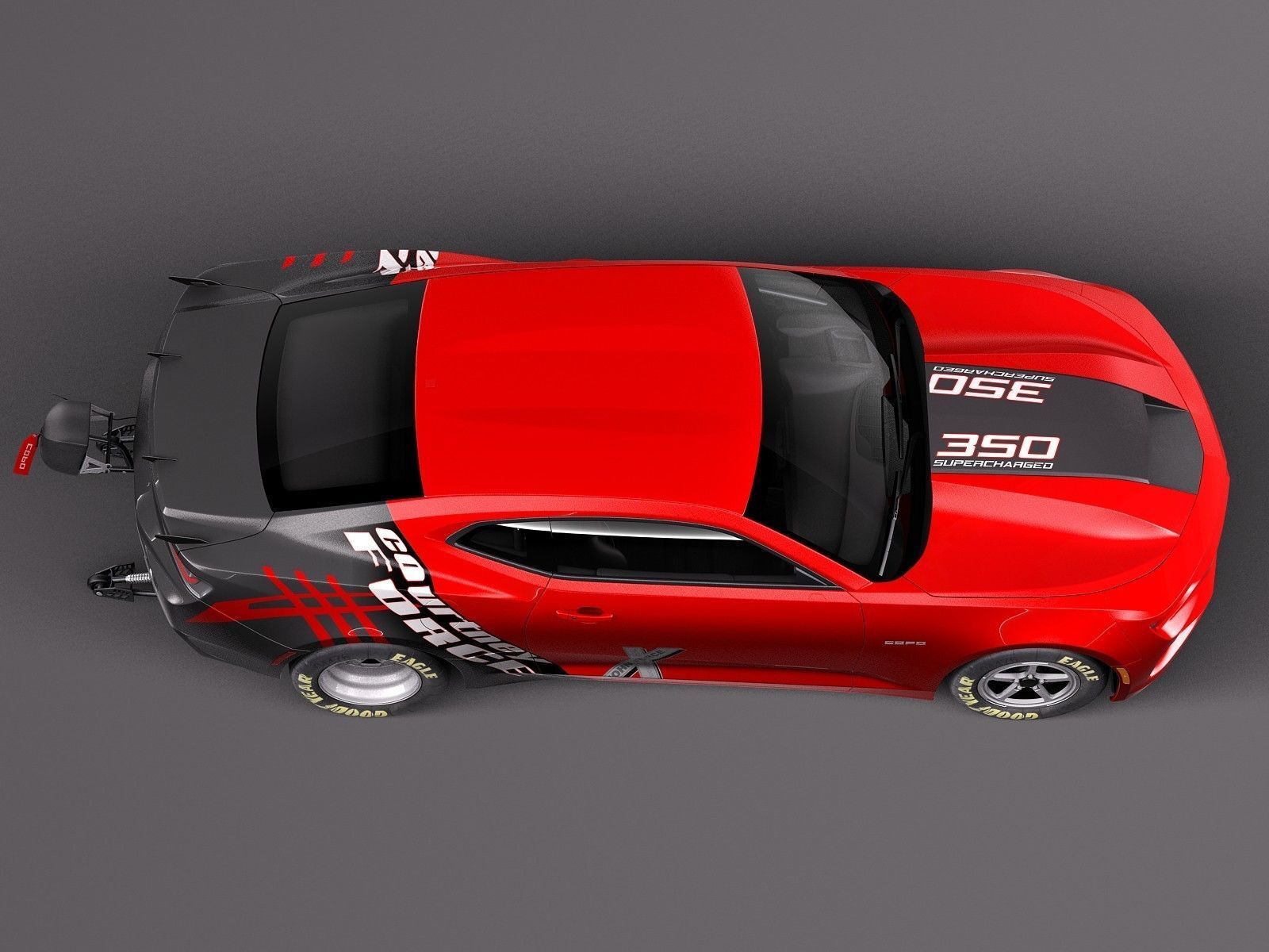 COPO Drag Race Car 3D model_7