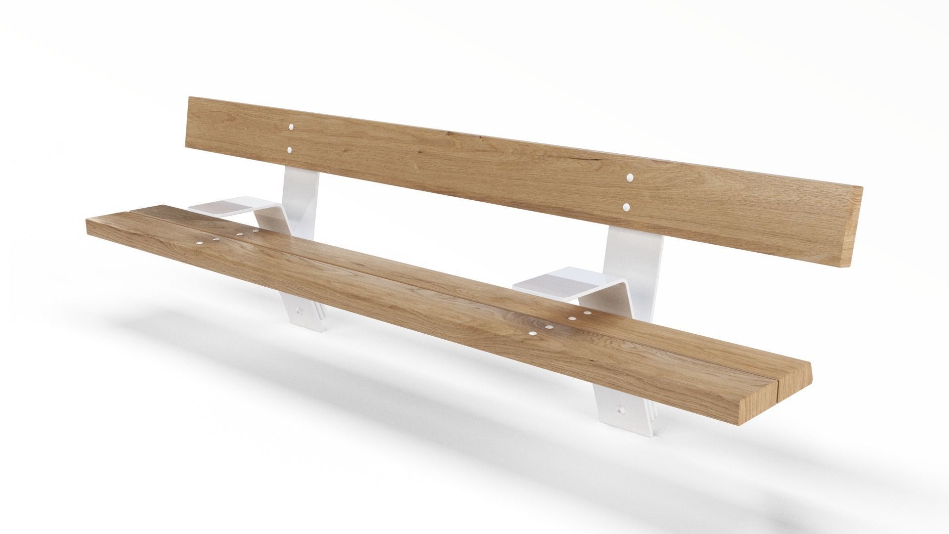 Bench for streets and parks 3D model_1