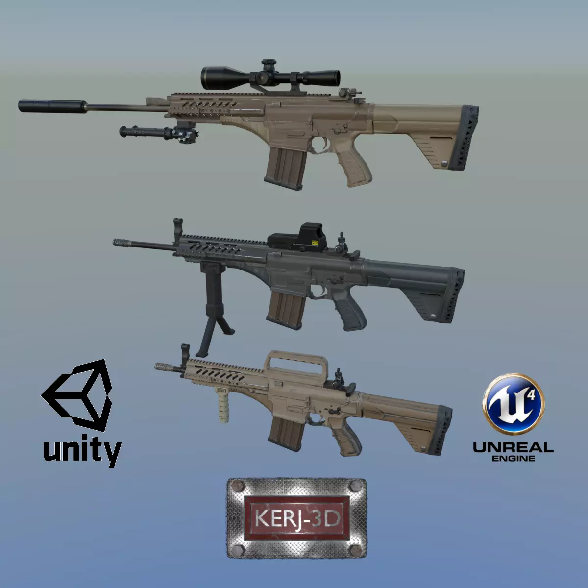 MPT-76 Battle Package Low-poly 3D model_0