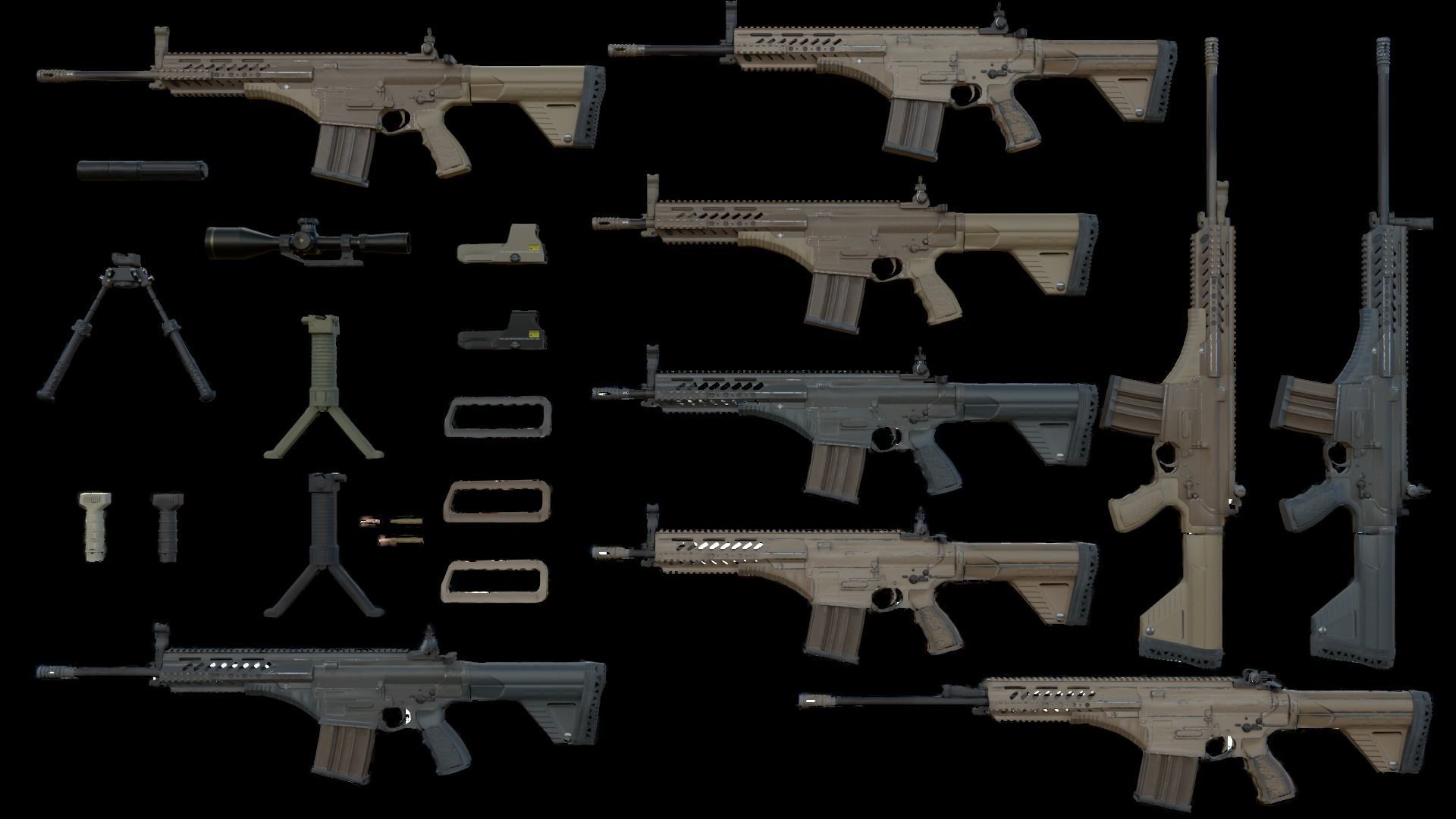 MPT-76 Battle Package Low-poly 3D model_1