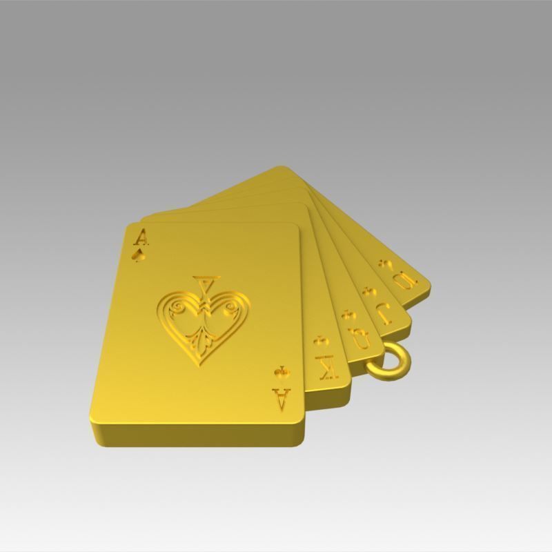 Pendant Playing card 3D model_6