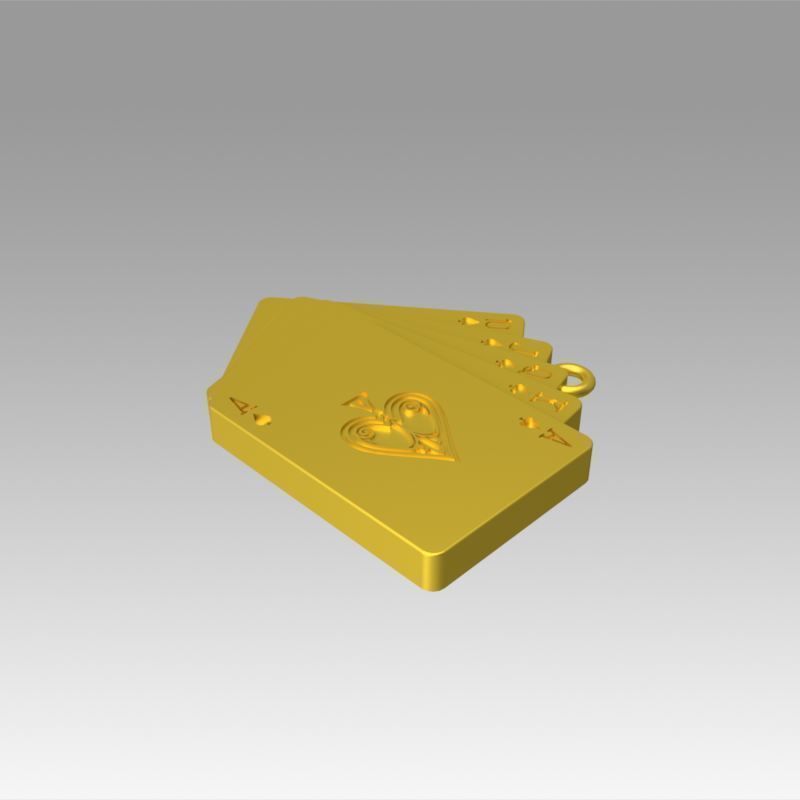 Pendant Playing card 3D model_5