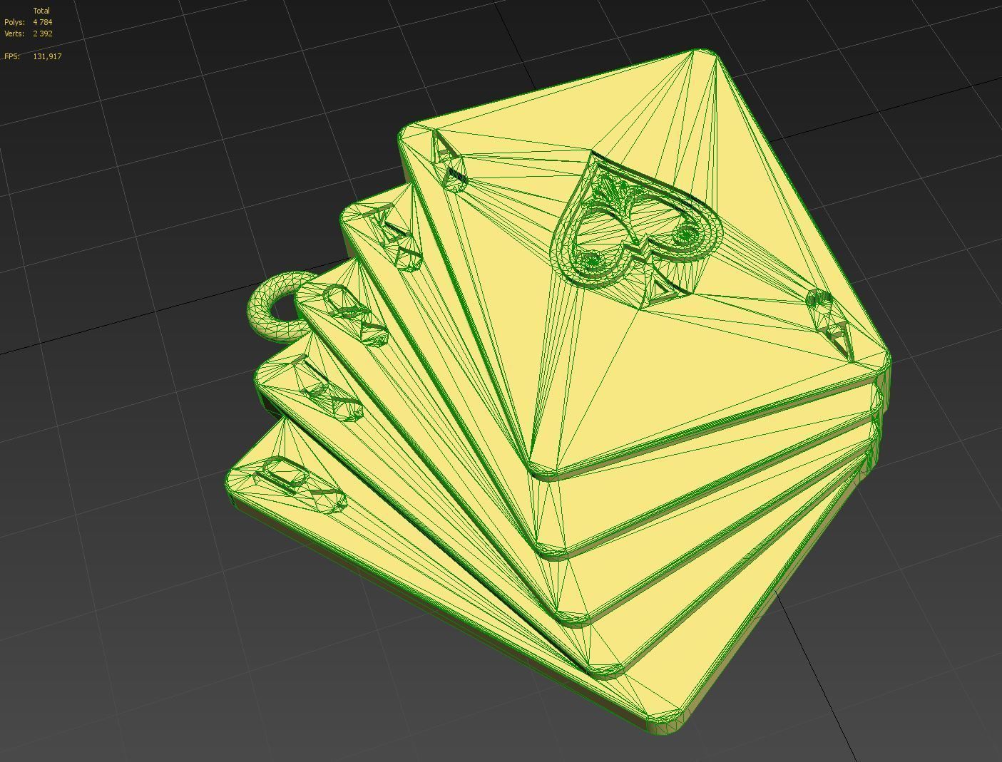 Pendant Playing card 3D model_9