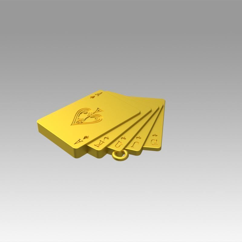 Pendant Playing card 3D model_7