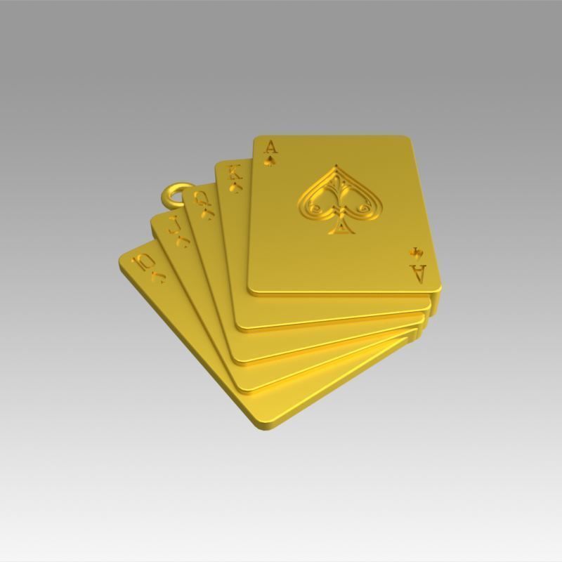 Pendant Playing card 3D model_2