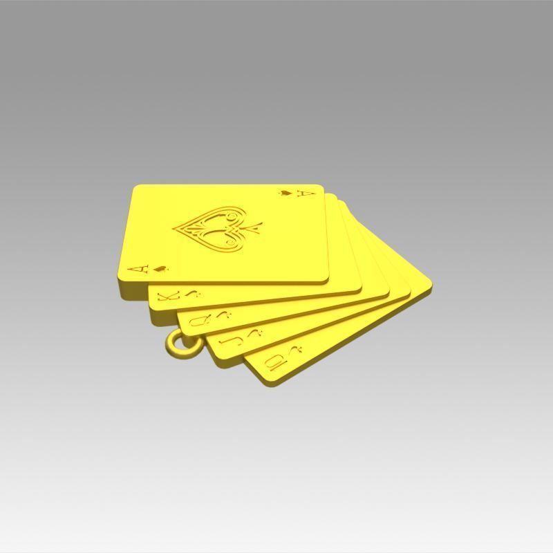 Pendant Playing card 3D model_8
