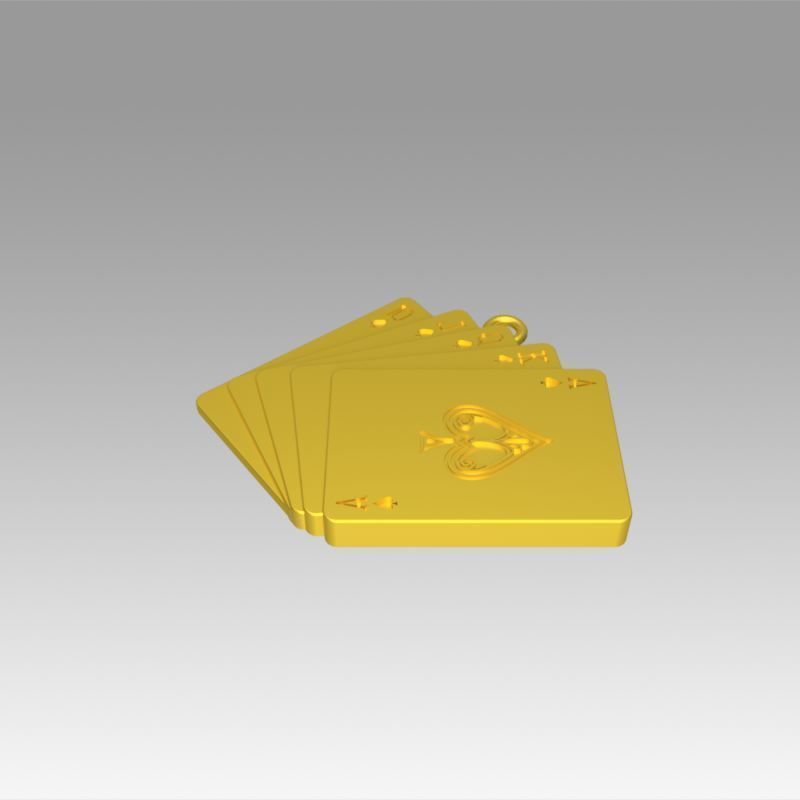 Pendant Playing card 3D model_4
