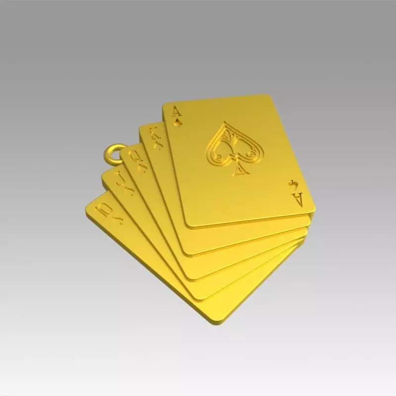 Pendant Playing card 3D model_0