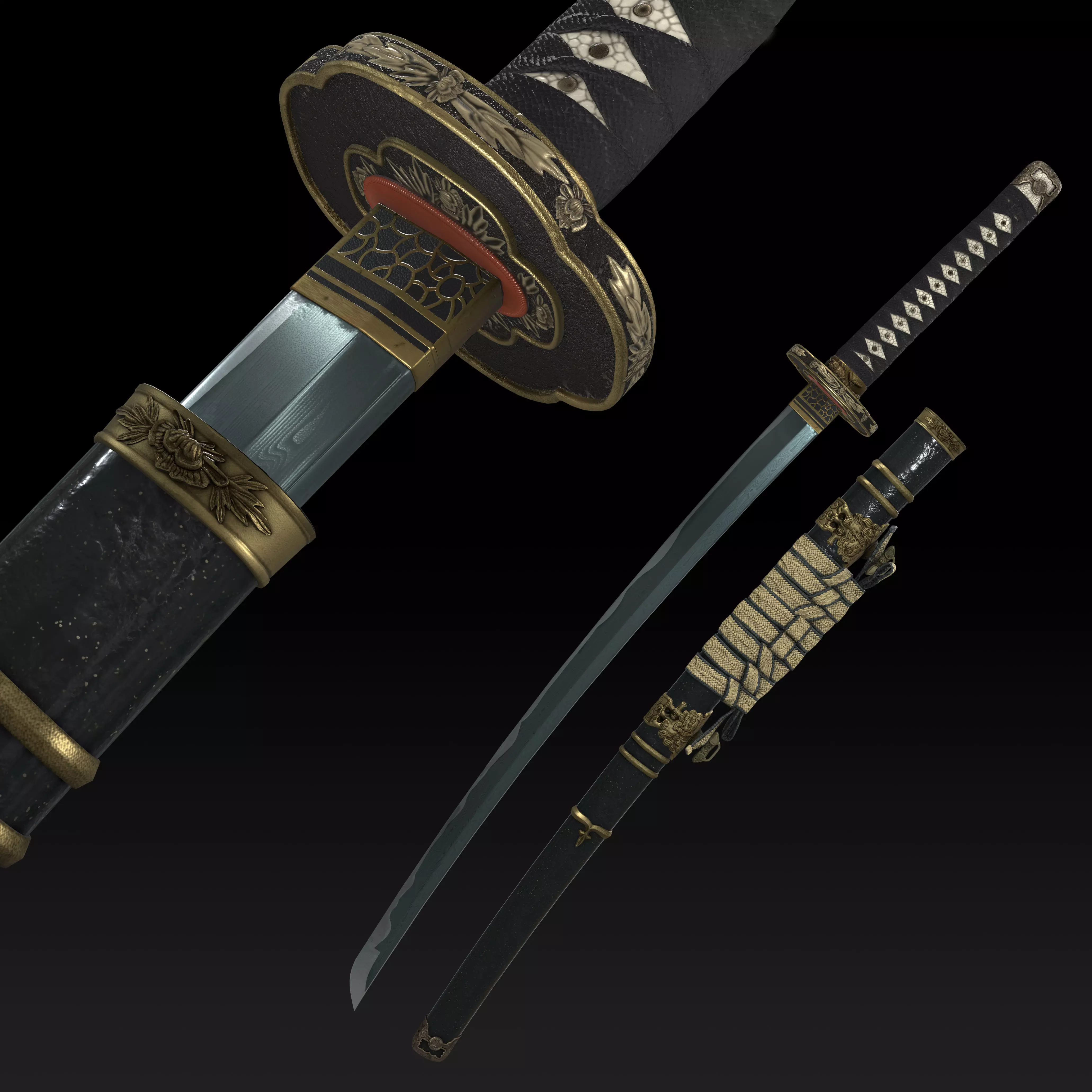 Katana Game Ready Low-poly 3D model