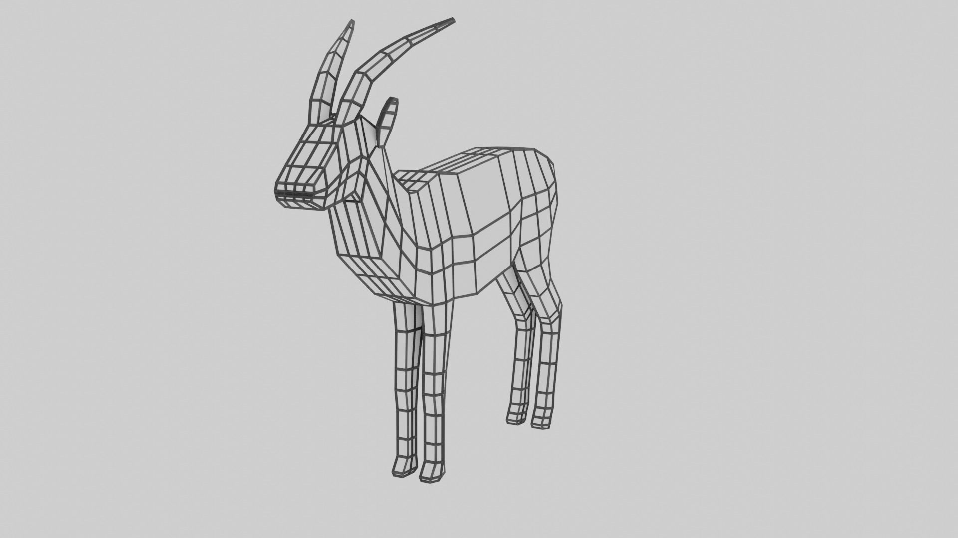Gazelle Rigged Free low-poly 3D model_5
