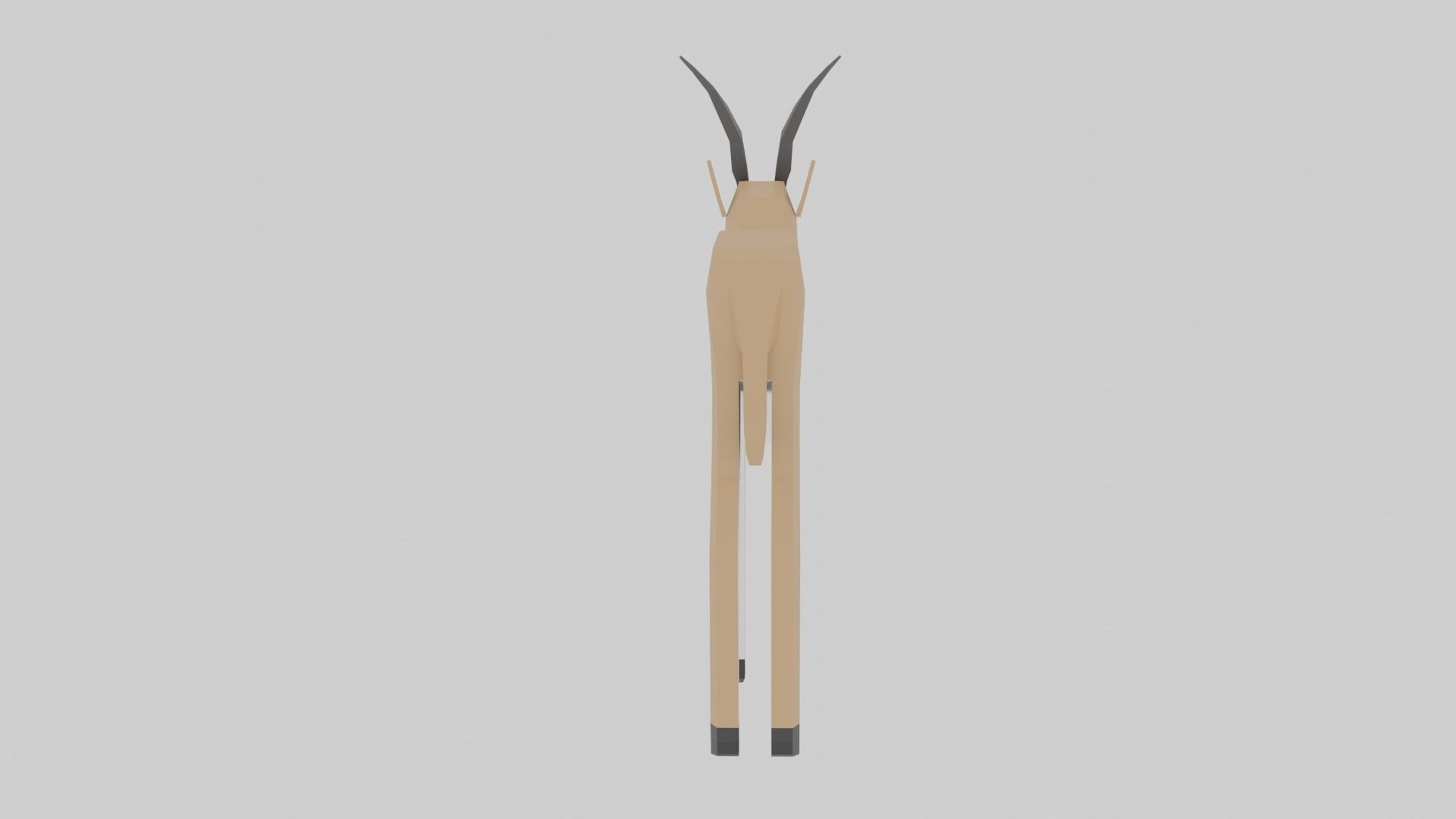 Gazelle Rigged Free low-poly 3D model_3