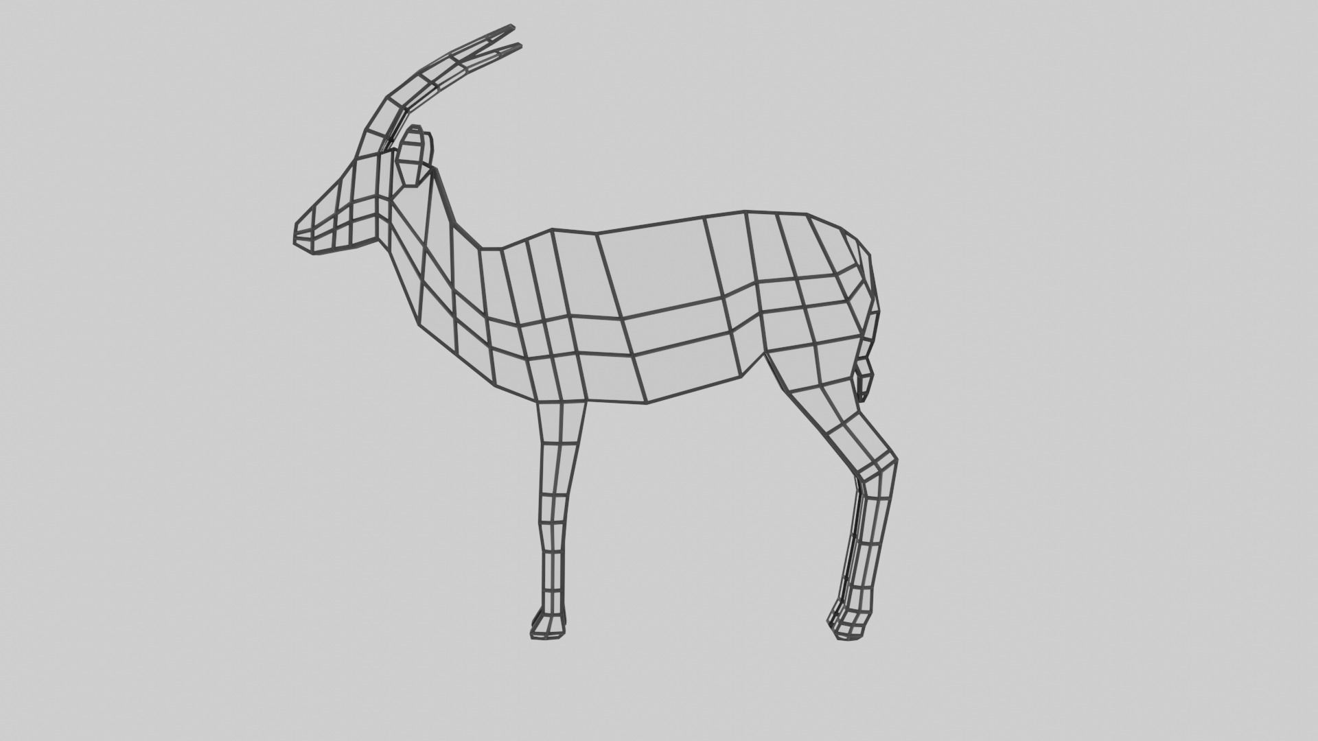 Gazelle Rigged Free low-poly 3D model_7